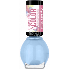 Miss Sporty Cant Stop The Color Nail Polish lak na nechty 20 Blue Pencil - Božsky modrá 7 ml