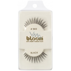 Bloom Natural nalepovacie riasy z prírodných vlasov obloučkové čiernej č. 503 1 pár