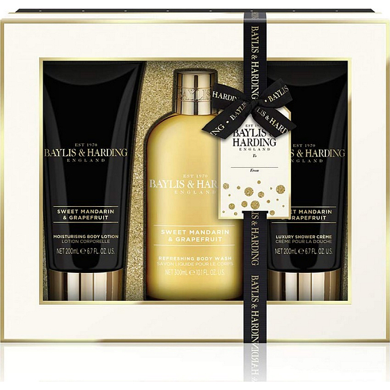 Baylis & Harding Sladká mandarínka a Grapefruit umývací gél 300 ml + sprchový krém 200 ml + telové mlieko 200 ml, kozmetická sada
