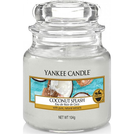 Yankee Candle Coconut Splash - Kokosové osvieženie vonná sviečka Classic malá sklo 104 g