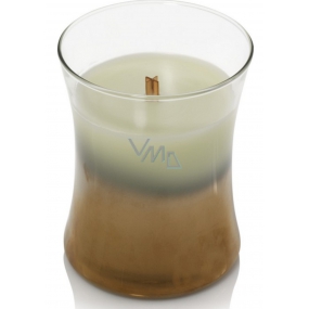 WoodWick Floral Nights Fig Leaf & Tuberose - Figové lístky a tuberóza vonná sviečka s dreveným knôtom a viečkom sklo stredná 275 g Limited 2019