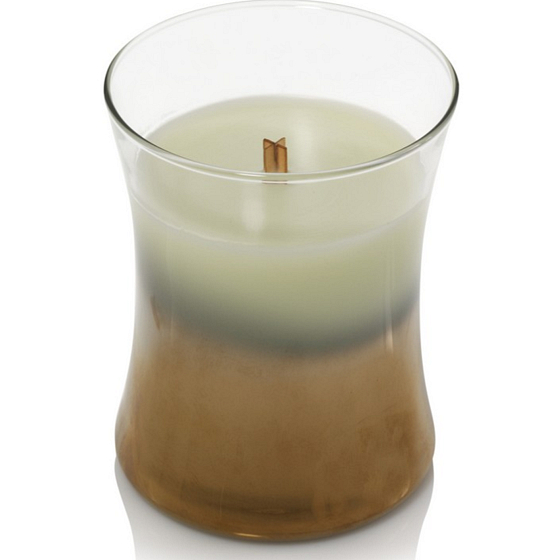 WoodWick Floral Nights Fig Leaf & Tuberose - Figové lístky a tuberóza vonná sviečka s dreveným knôtom a viečkom sklo stredná 275 g Limited 2019