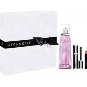 Givenchy Live Irresistible Blossom Crush toaletná voda pre ženy 50 ml + Noir Couture mini riasenka 01 Black Satin 4 g + Magic ceruzka na oči 01 Black 0,39 g, darčeková sada