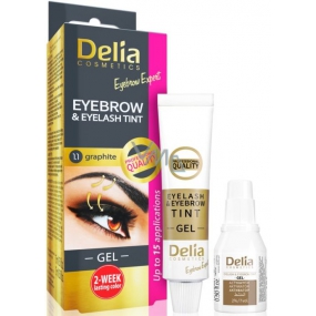 Delia Cosmetics Eyebrow Expert gélová farba na obočie a mihalnice s aktivátorom 1.1. Graphite - šedá 2 x 15 ml