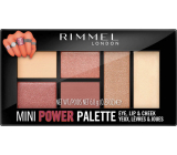 Rimmel London Mini Power Palette paletka očných tieňov, pery a líca 006 Fierce 6,8 g