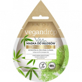 Marion Vegan Drop Konopí & zelený íl vyhladzujúca maska pre suché, kučeravé vlasy 20 ml