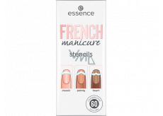 Essence French Manicure Stencils šablóny na nechty 01 Walk The Line 60 kusov