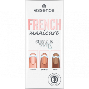 Essence French Manicure Stencils šablóny na nechty 01 Walk The Line 60 kusov