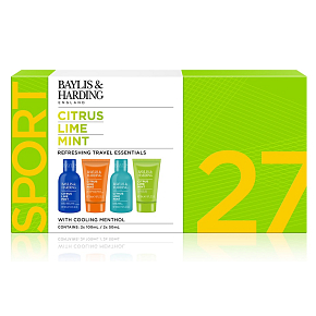 Baylis & Harding Lipa a mäta na umývanie tváre 100 ml + šampón na umývanie vlasov 100 ml + sprchový gél 50 ml + balzam po holení 50 ml, kozmetická sada pre mužov
