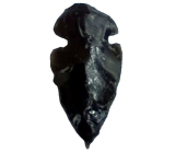 Obsidiánový prívesok šípka prírodný kameň 3,8-5 cm, kameň záchrany