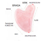 Onyx Gua Sha redukuje vrásky, opuchy, zlepšuje elasticitu pokožky 5 x 8 cm, kameň životnej sily