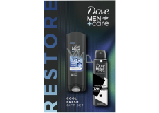 Dove Men Cool Fresh sprchový gél 250 ml + Invisible Dry antiperspirant sprej 150 ml, kozmetická sada pre mužov