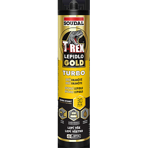 Soudal T-Rex Gold Turbo rýchletuhnúce montážne lepidlo, 290 ml