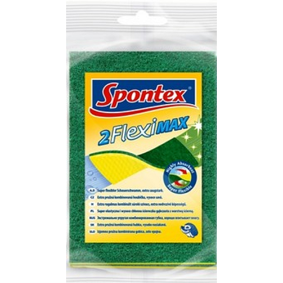 Spontex 2 Fleximax 2v1 hubová utierka s abrazívom - hubka + utierka 2 kusy