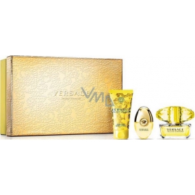 Versace Yellow Diamond toaletná voda 50 ml + toaletná voda 10 ml + telové mlieko 50 ml, darčeková sada pre ženy