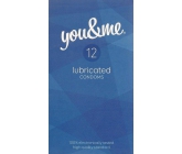 You & Me Lubricated priehľadný lubrikovaný kondóm 12 kusov