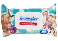 Freshmaker Baby Wet Wipes vlhčené obrúsky animované pre deti 72 kusov