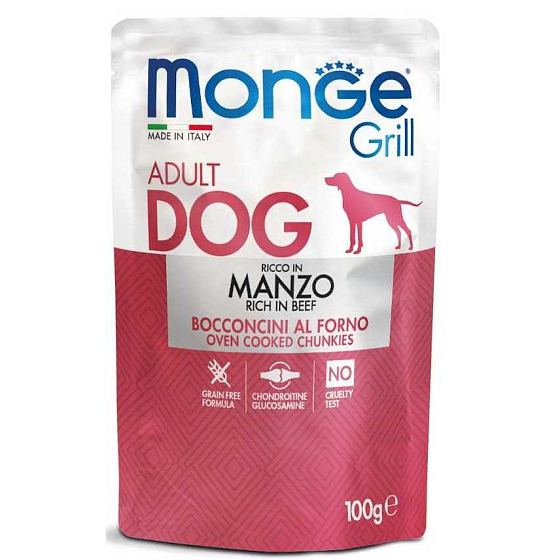 Monge Dog Grill hovädzia kapsička 100 g