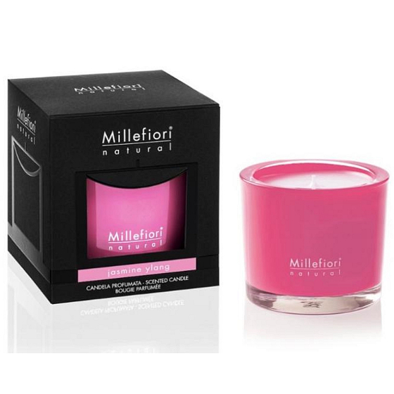 Millefiori Milano Natural Jasmine Ylang - Jazmín a Ylang Vonná sviečka horí až 60 hodín 180 g