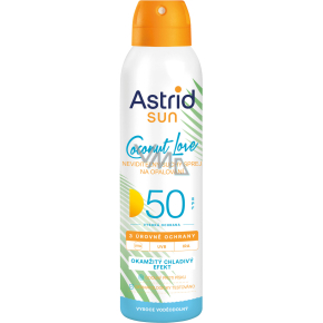 Astrid Sun Coconut Love OF50 Neviditeľný suchý opaľovací krém v spreji 150 ml
