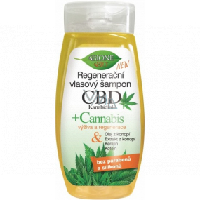 Bione Cosmetics CBD Cannabidiol regeneračný šampón pre všetky typy vlasov 260 ml