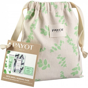 Payot Kit Maskné Morning Teens Dream Masque Čistiaca čistiaca maska proti nedokonalostiam 19 ml + Pate Grise Jour denný zmatňujúci nemastný čistiaci gél 30 ml + Pate Grise Papiers Matifiants zmatňujúce papiere 50 ks + vrecko, kozmetická sada 2022