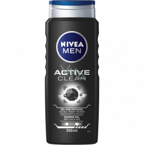 Nivea Men Active Clean sprchový gél na telo, tvár a vlasy 500 ml
