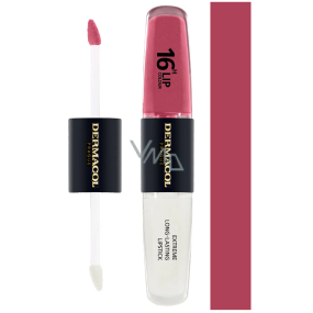 Dermacol 16H Lip Colour 2v1 dlhotrvajúca farba na pery a lesk 35 2 x 4 ml