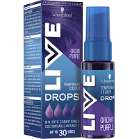 Schwarzkopf Live Drops Fialová orchidej farbiace kvapky na vlasy, 30 ml