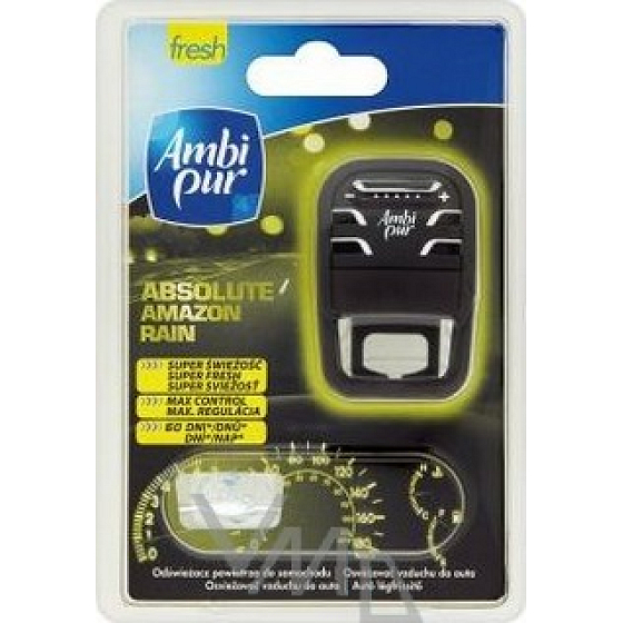 Ambi Pur Car Absolute Amazon Rain osviežovač vzduchu komplet s náplňou 7 ml
