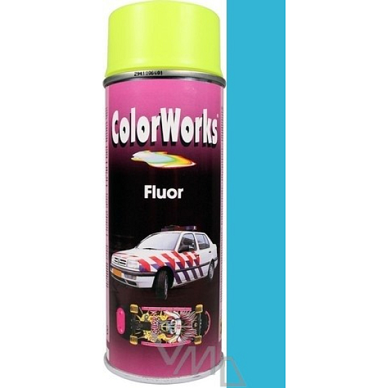 Color Works Fluór 918544 modrá nitrocelulózový lak 400 ml