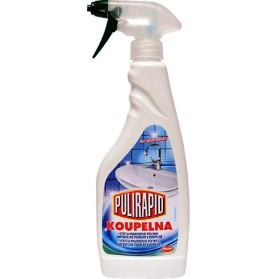 Pulirapid Kúpeľňa čistí a hygienizuje všetky umývateľné povrchy v kúpeľni 500 ml sprej