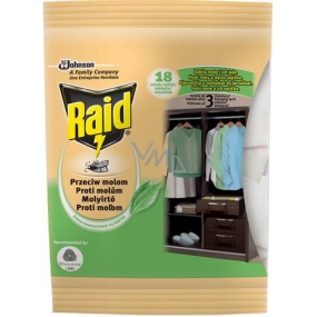 Raid zelený čaj Proti moliam sáčky 18 kusov