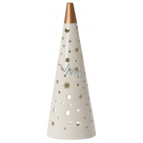Yankee Candle Magical Christmas svietnik keramický na čajovú sviečku tieňohra veľká 12 x 35 cm