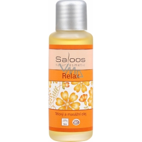 Saloos Relax telový a masážny olej navodzuje príjemnú náladu, relax, spánok 50 ml
