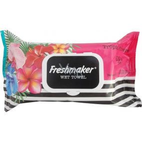 Freshmaker Tropical Flowers vlhčené kozmetické obrúsky 100 kusov