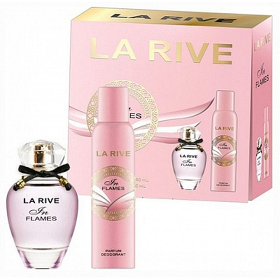 La Rive in Flames toaletná voda pre ženy 90 ml + dezodorant sprej 150 ml, darčeková sada