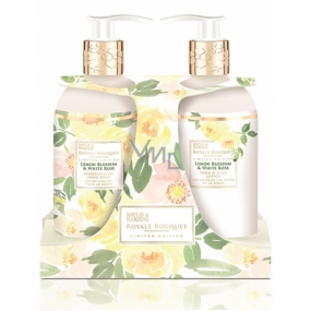 Baylis & Harding Citrónové kvety a Biela ruža tekuté mydlo 300 ml + mlieko na ruky 300 ml, kosmetiská sada