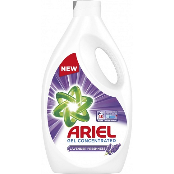 Ariel Lavender Freshness tekutý prací gél pre bielizeň bez škvŕn 48 dávok 2,64 l