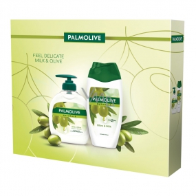 Palmolive Naturals Olive & Milk tekuté mydlo 300 ml + sprchový gél 250 ml, kozmetická sada