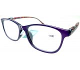 Berkeley Čítacie dioptrické okuliare +1 plast fialovej, farebné bočnice 1 kus MC2193