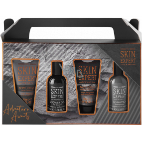Sunkissed Essential Gift Skin Expert sprchový gél 100 ml + šampón na vlasy 100 ml + peeling na tvár 50 ml + telové mlieko 50 ml, kozmetická sada pre mužov