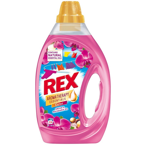 Rex Orchidea a makadamiový olej Aromatherapy Essentials Color prací gél 19 dávok 0,8 l