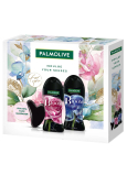 Palmolive Sparkling Bloom Midnight Rose & Iced Peony sprchový gél 250 ml + Enchanted Orchid & Warm Vanilla sprchový gél 250 ml + masážna pomôcka Gua sha na tvár, kozmetická sada pre ženy