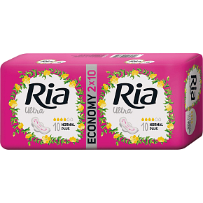 Ria Ultra Normal Plus hygienické vložky 2 x 10 kusov