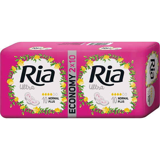 Ria Ultra Normal Plus hygienické vložky 2 x 10 kusov