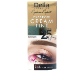Delia Cosmetics Color Cream farbiaci krém na obočie s arganovým olejom 4.0 Brown 15 ml + 15 ml