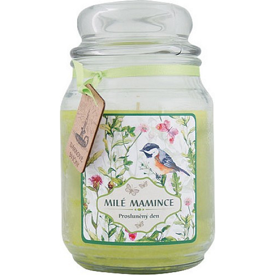 Bohemia Gifts Milé mamičke darčeková vonná sviečka v skle doba horenia 105-120 hodín 510 g