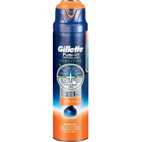 Gillette Fusion ProGlide Sensitive Active Sport 2v1 gél na holenie, pre mužov 170 ml