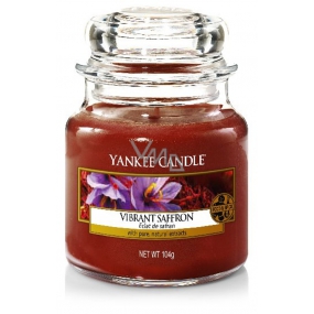 Yankee Candle Vibrant Saffron - Žijúca šafrán vonná sviečka Classic malá sklo 104 g